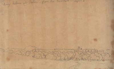 Kings Palace at Portici from the Boschetto, September 2 by John Robert Cozens